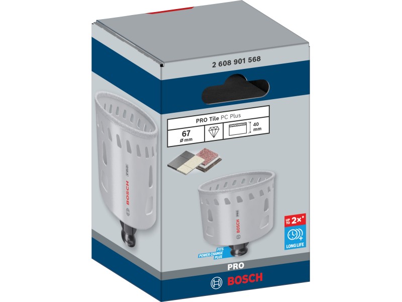 Žaga za izrezovanje lukenj Bosch PRO Tile PC Plus, 67mm, 2608901568